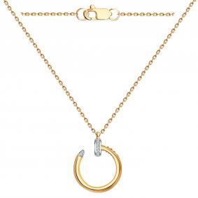 Золотое колье TALANT КЦЛ 1257-00 с цирконием КЦЛ 1257-00 фото